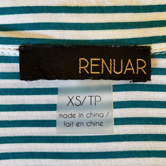 Renuar Striped Button Down Shirt XS - Picture 4 of 9